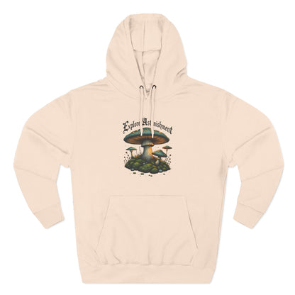 Mushroom Forest Hoodie - 'Earth And Adventure' Vintage Fungi Graphic Pullover