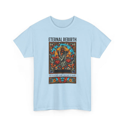 Eternal Rebirth Tee — Floral Mandala Stag Graphic T-Shirt