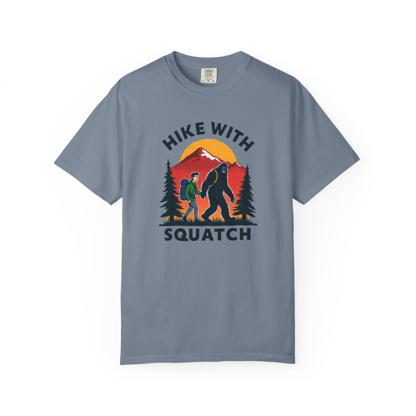 Hike With Squatch T-Shirt — Vintage Bigfoot Hiking Graphic Tee
