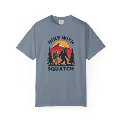 Hike With Squatch T-Shirt — Vintage Bigfoot Hiking Graphic Tee