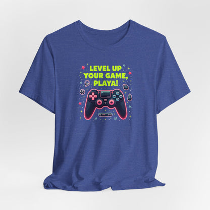 Level Up Your Game Playah! Gaming T-Shirt — Retro Controller Design