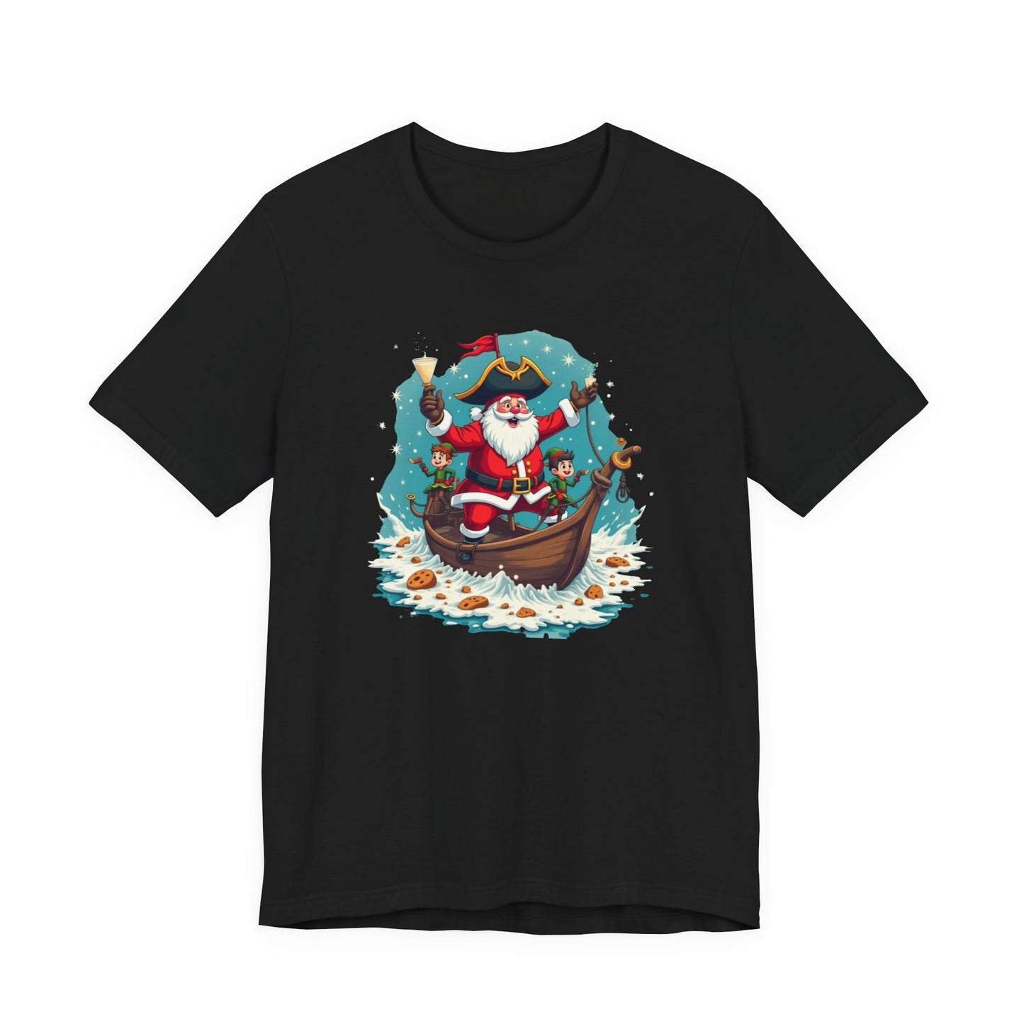 Santa in Gondola Christmas Tee