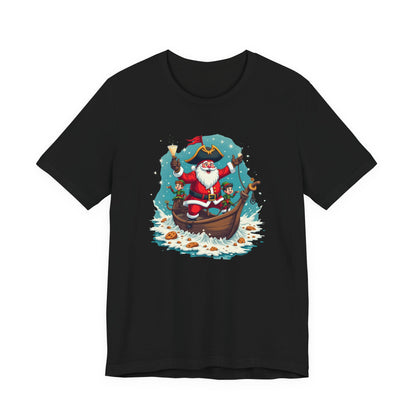 Santa in Gondola Christmas Tee