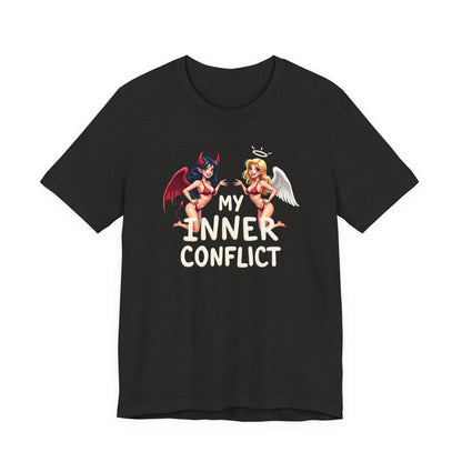 My Inner Conflict, Graphic Tee, Casual Wear, Halloween Gift, Unisex Shirt, Fashion Statement, Unique Style - Psychonaut Swag