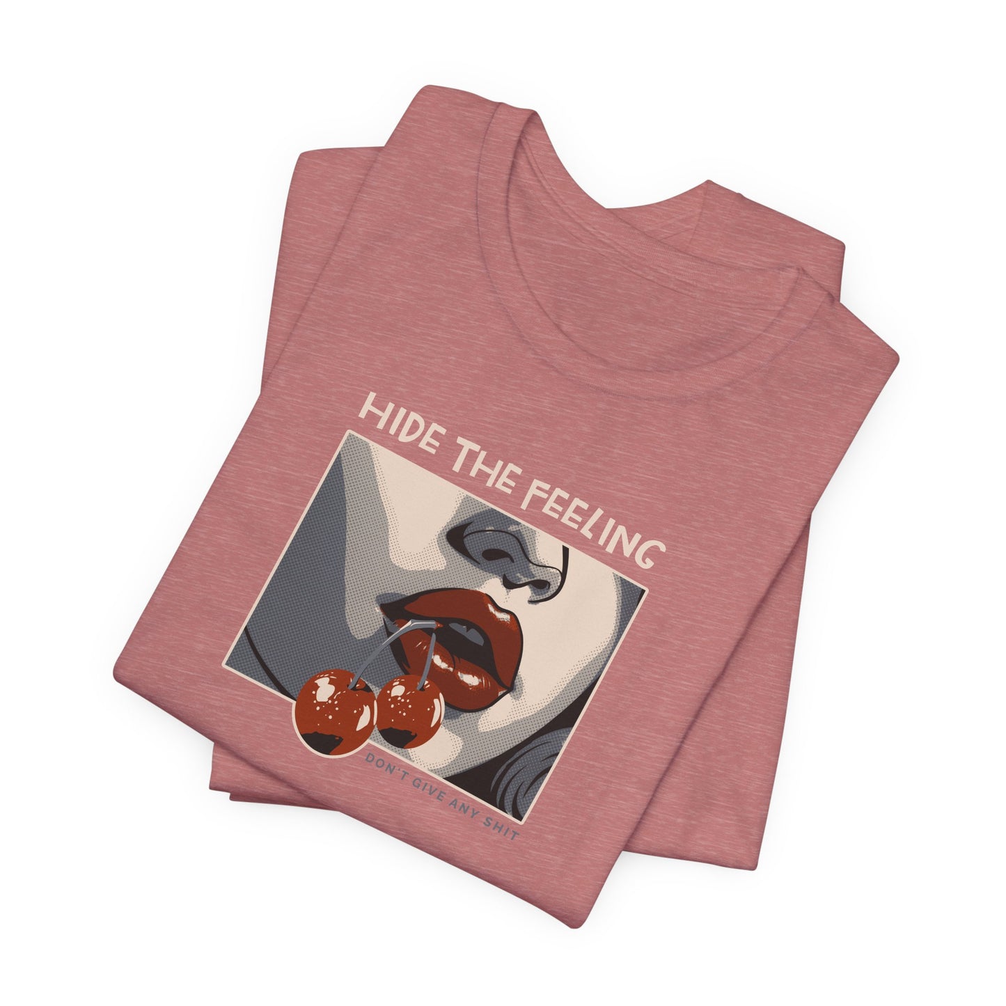 Hide the feelings, Cherry Lips, Unisex Jersey Short Sleeve Tee