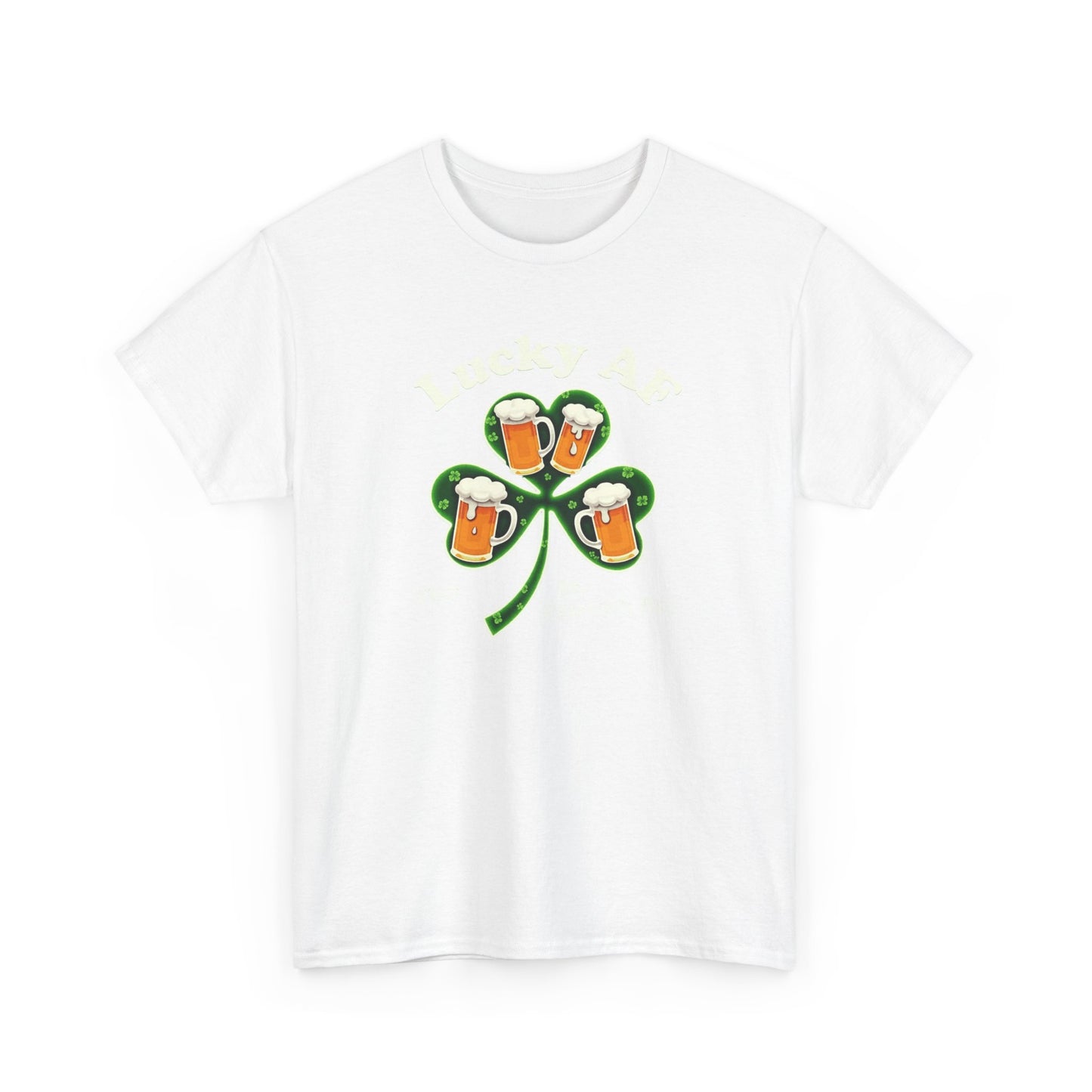 Lucky AF St. Patrick's Day Tee — Shamrock Beer Graphic T-Shirt