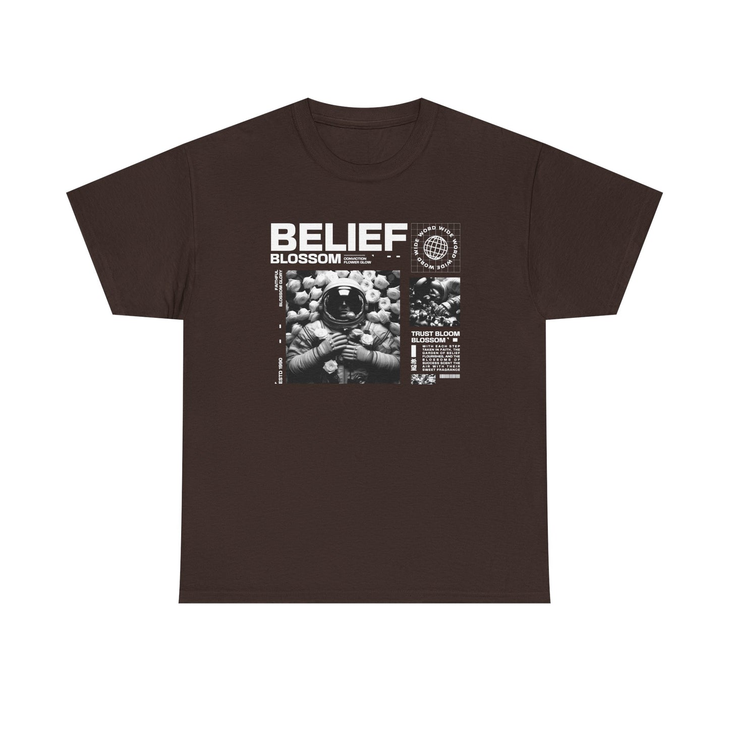 Astronaut Belief, Unisex Heavy Cotton Tee