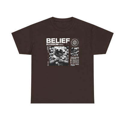 Astronaut Belief, Unisex Heavy Cotton Tee
