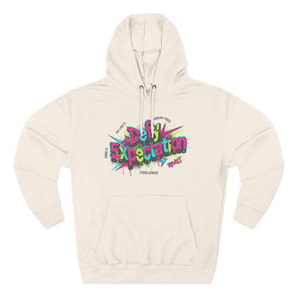 Expectation vs Reality Hoodie — Retro 90s Graffiti 'Defy Expectation' Pullover