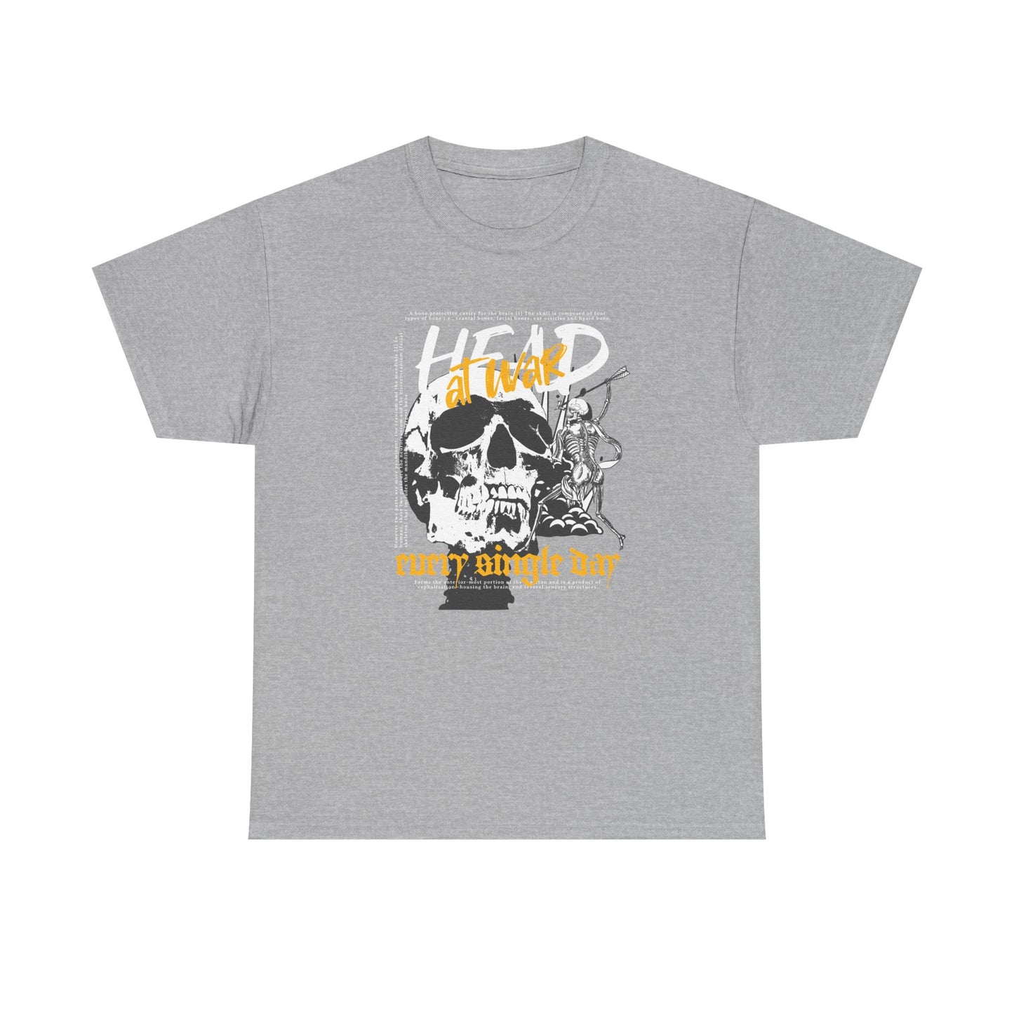 Head At War, skeleton Unisex Heavy Cotton Tee