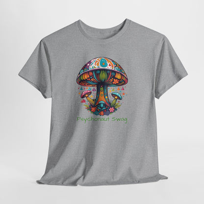 Vibing Bunch of Shrooms, Unisex Heavy Cotton Tee