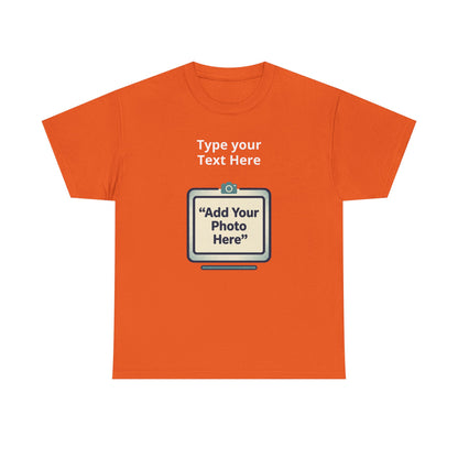Customize Your Own (Adult) Heavy Cotton Tee — Personalized Image or Text T-Shirt