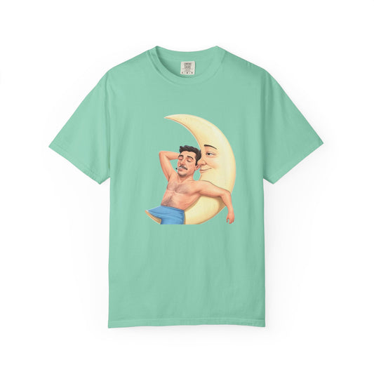 Spark got me to the Moon, Unisex Garment-Dyed T-shirt - Psychonaut Swag