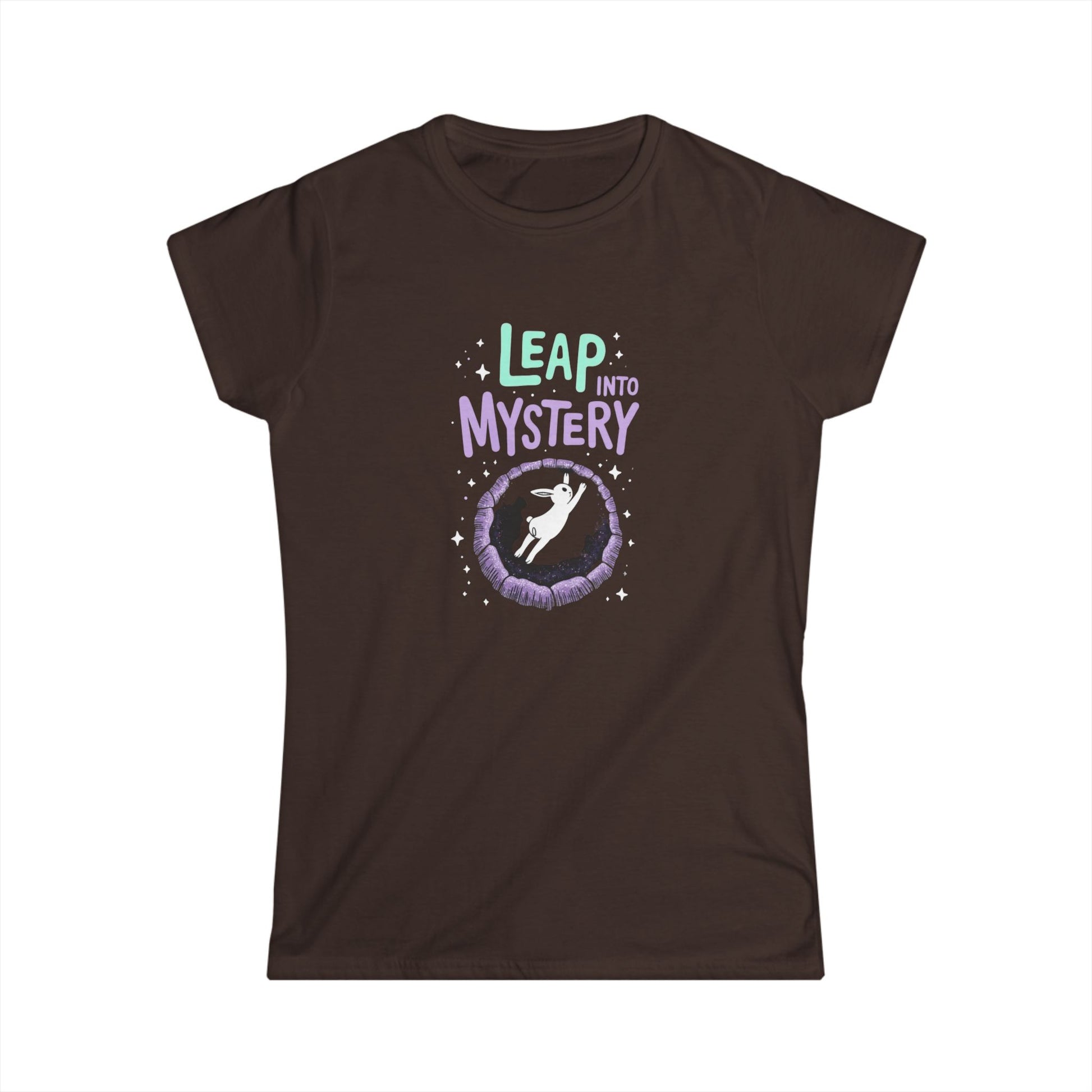 White Rabbit, Rabbit Hole, Women's Mystical Adventure Tee, Graphic T-Shirt for Dreamers, Leap into Mystery, Birthday Gift, Inspirational Art Shirt - Psychonaut Swag