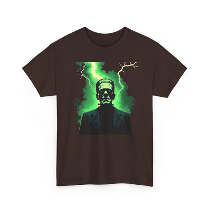 O.G. Frankenstein Lightning Tee – Neon Green Monster Graphic T-Shirt