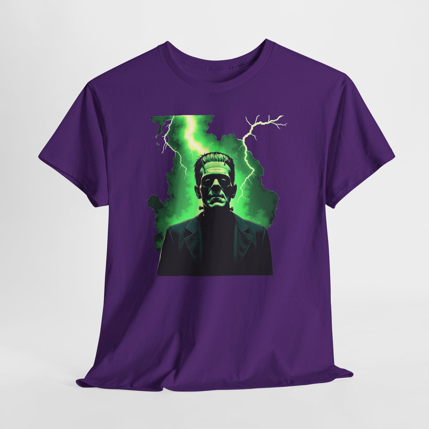 O.G. Frankenstein Lightning Tee – Neon Green Monster Graphic T-Shirt