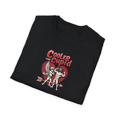 Cooler Than Cupid T-Shirt — Retro Valentine Skeleton Couple Tee