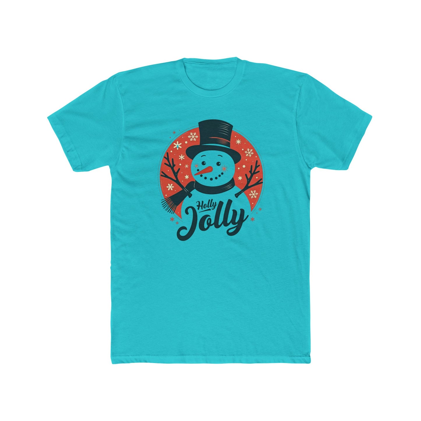 Holly Jolly Snowman T-Shirt — Christmas Holiday Crew Tee