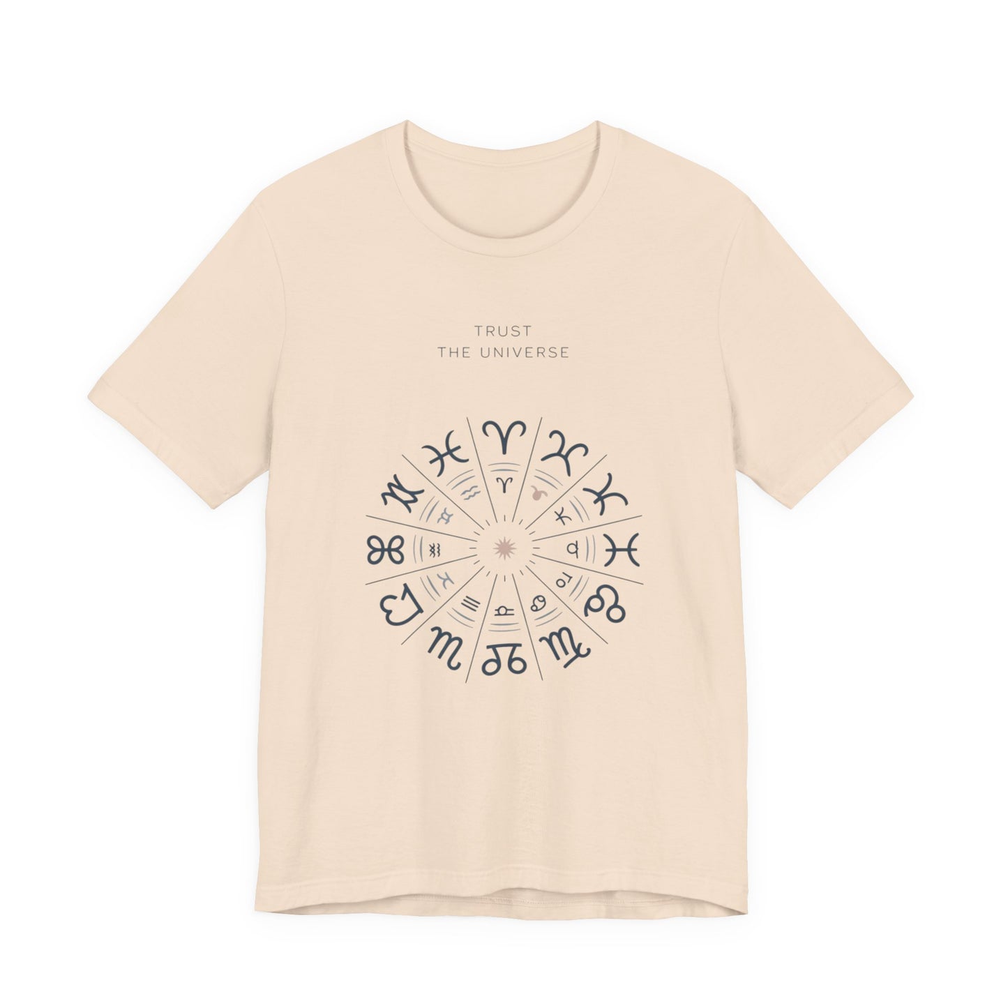 Zodiac Wheel T‑Shirt — Trust the Universe Astrology Tee