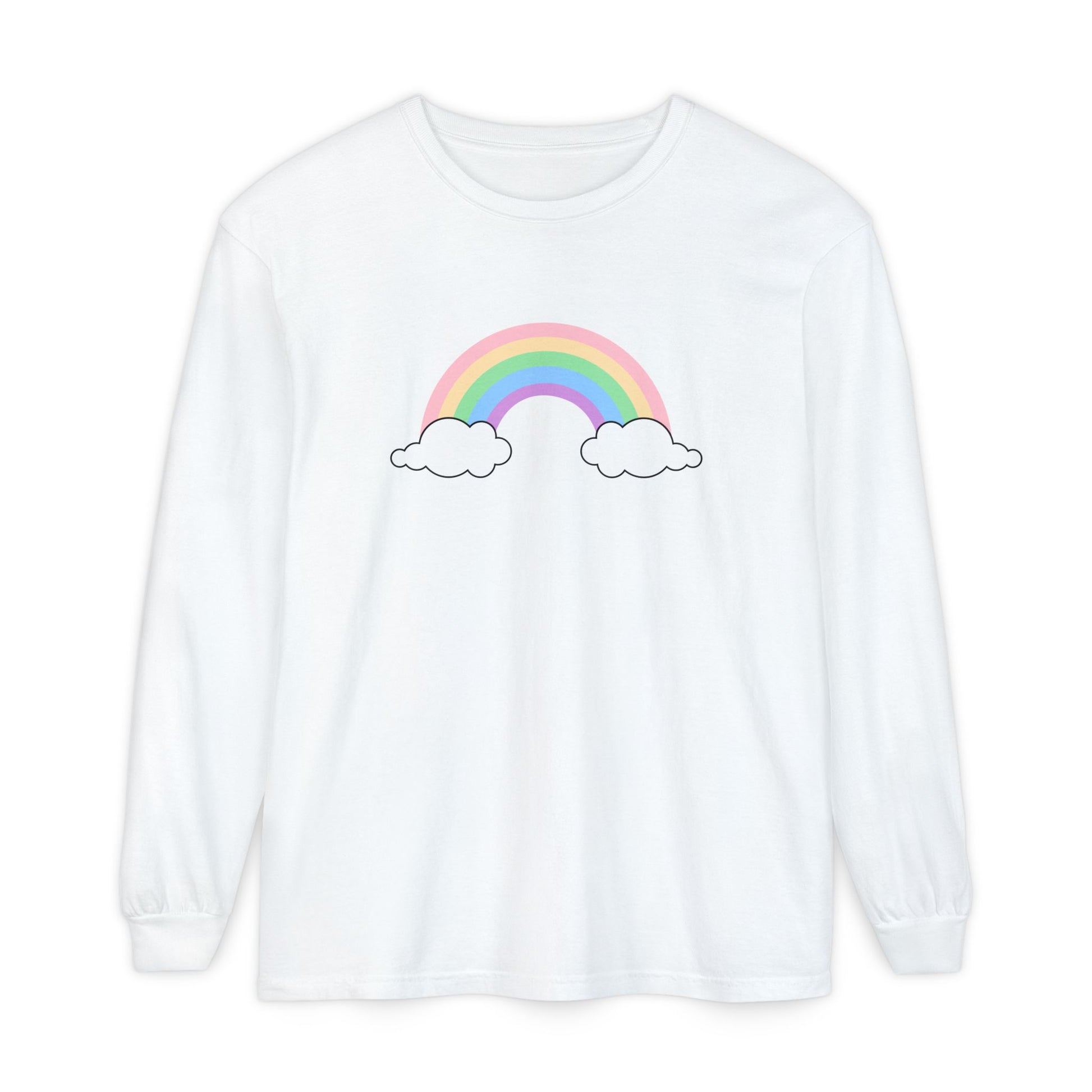 Rainbow, Unisex Garment-dyed Long Sleeve T-Shirt - Psychonaut Swag