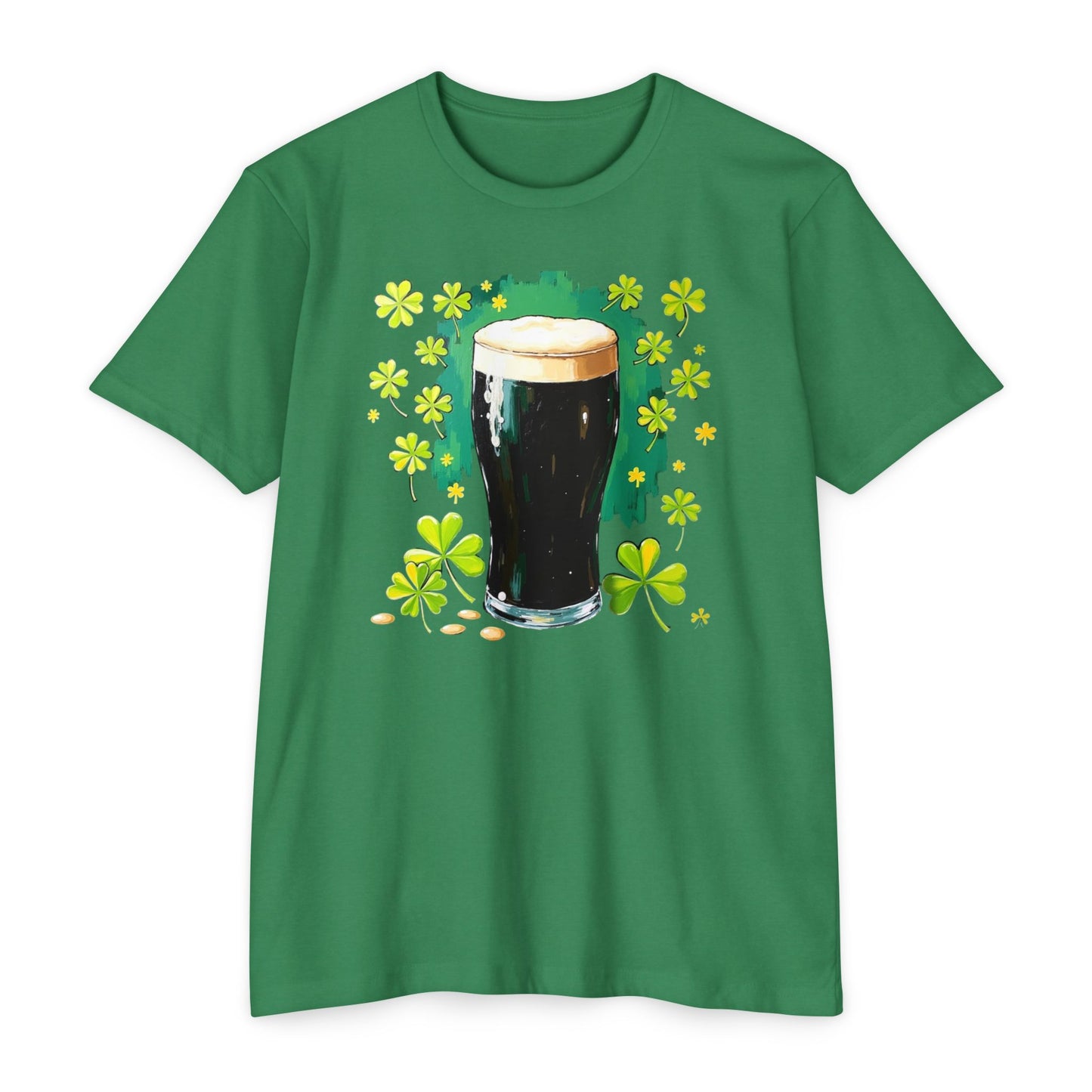 St. Patrick's Day Pint T-Shirt — Irish Beer Shamrock Design