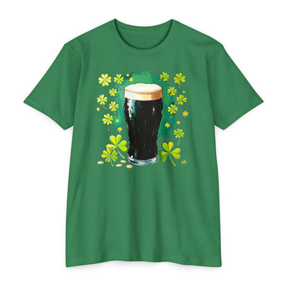 St. Patrick's Day Pint T-Shirt — Irish Beer Shamrock Design