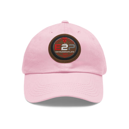 Extruder2Plate, Dad Hat with Leather Patch (Round)