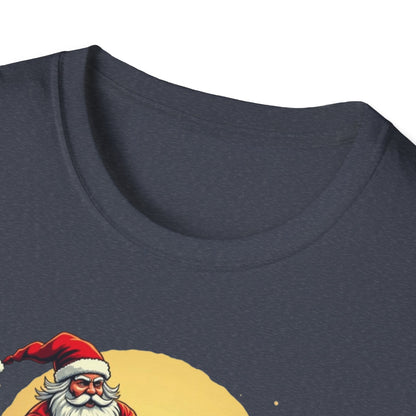 Santa Riding T-Rex T-Shirt — Funny Christmas Dino Tee