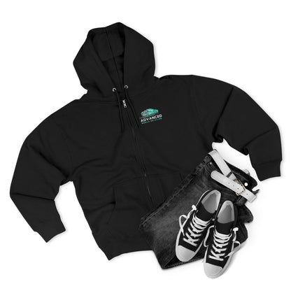 Advanced Mobile zip-up, Exploration Unisex Zip Hoodie, Cozy Zip Up, Casual Wear, Gift for Adventurers, Travel Enthusiasts