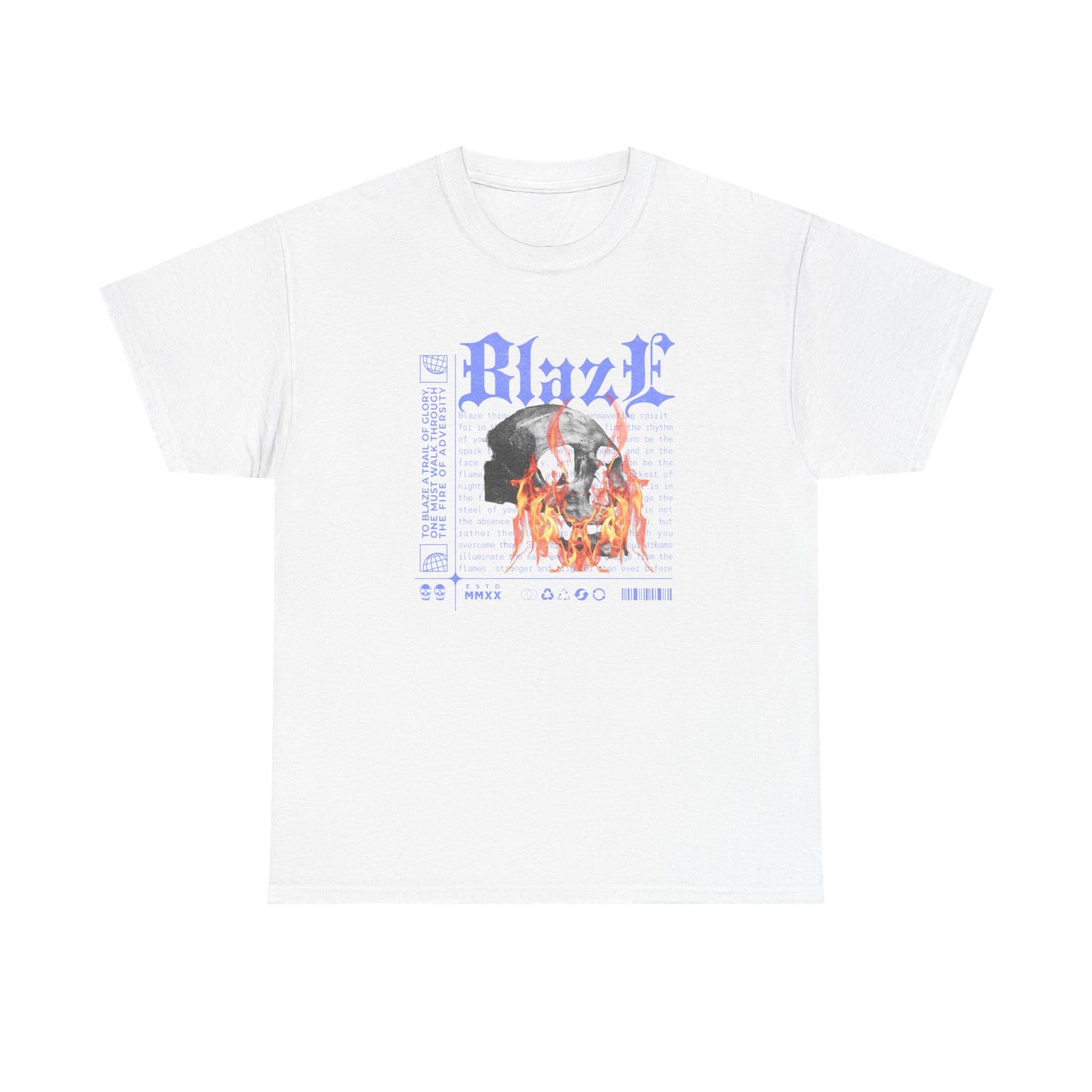 Blaze Moment Skull on Fire T-Shirt