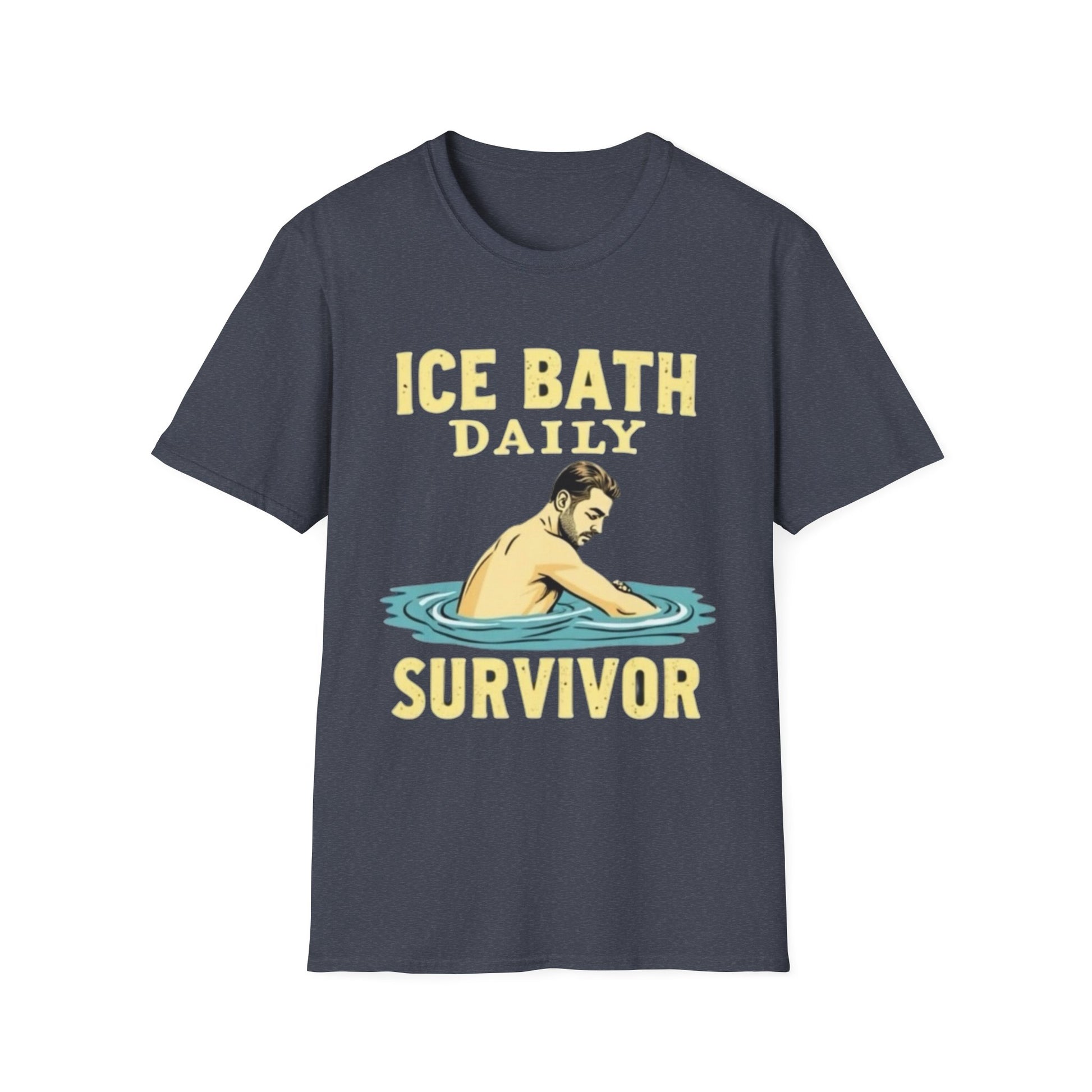Ice Bath Daily Survivor Unisex Softstyle T-Shirt, Motivational Tee, Gift for Survival Enthusiasts, Fitness Apparel, Recovery Shirt - Psychonaut Swag