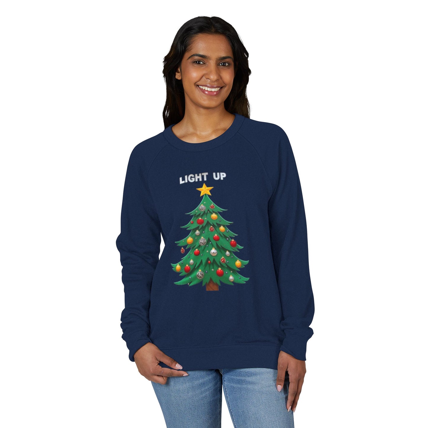 Light Up Christmas Tree Crewneck Sweatshirt
