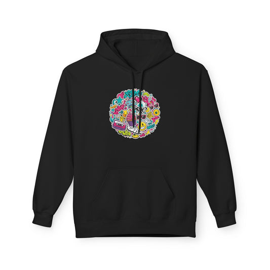 Colorful Retro Doodles Graphic Pullover