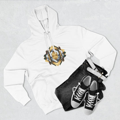 Geometric Gold Crest Hoodie