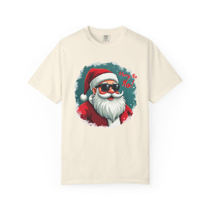 Santa Sunglasses T-Shirt — "Merry Ho Ho!" Cool Retro Christmas Tee