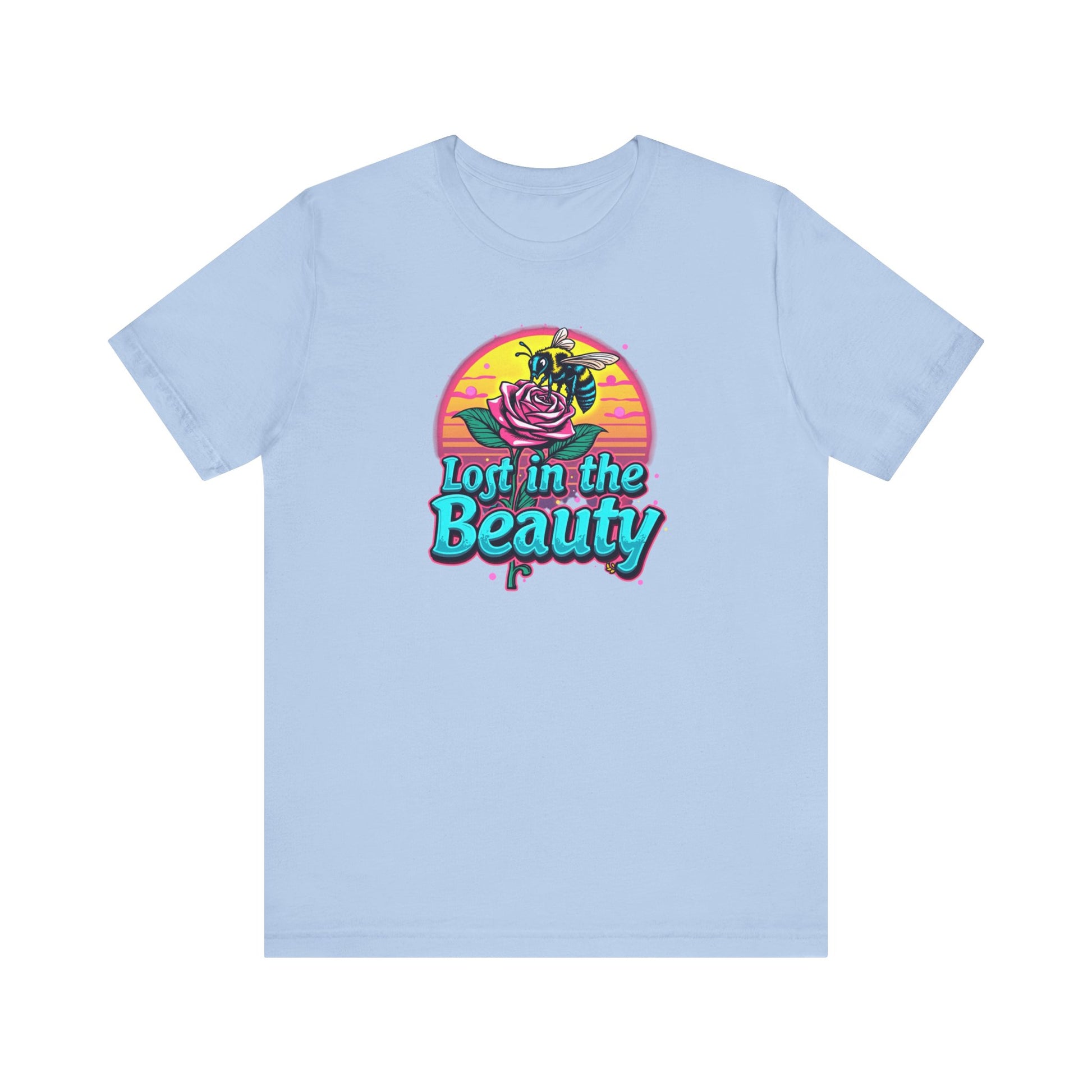 Lost in the Beauty Unisex Tee - Floral Graphic Short Sleeve Shirt - Psychonaut Swag