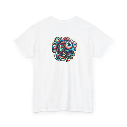 Psychedelic Fish Graphic Unisex Heavy Cotton Tee - Fun & Vibrant Apparel - Psychonaut Swag