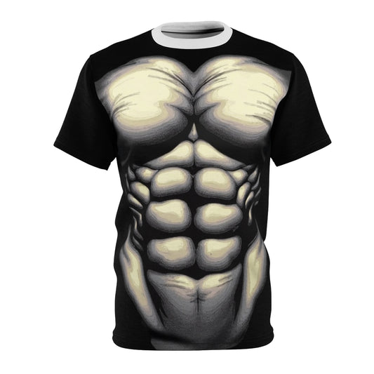 Muscle Torso Graphic Tee — 3D Abs Costume T-Shirt