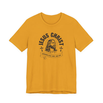 Jesus Christ T-Shirt — 'Spreading Faith, Hope, and Love' Religious Tee