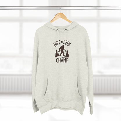 Hide & Seek Champ Hoodie — Bigfoot Sasquatch Graphic Pullover