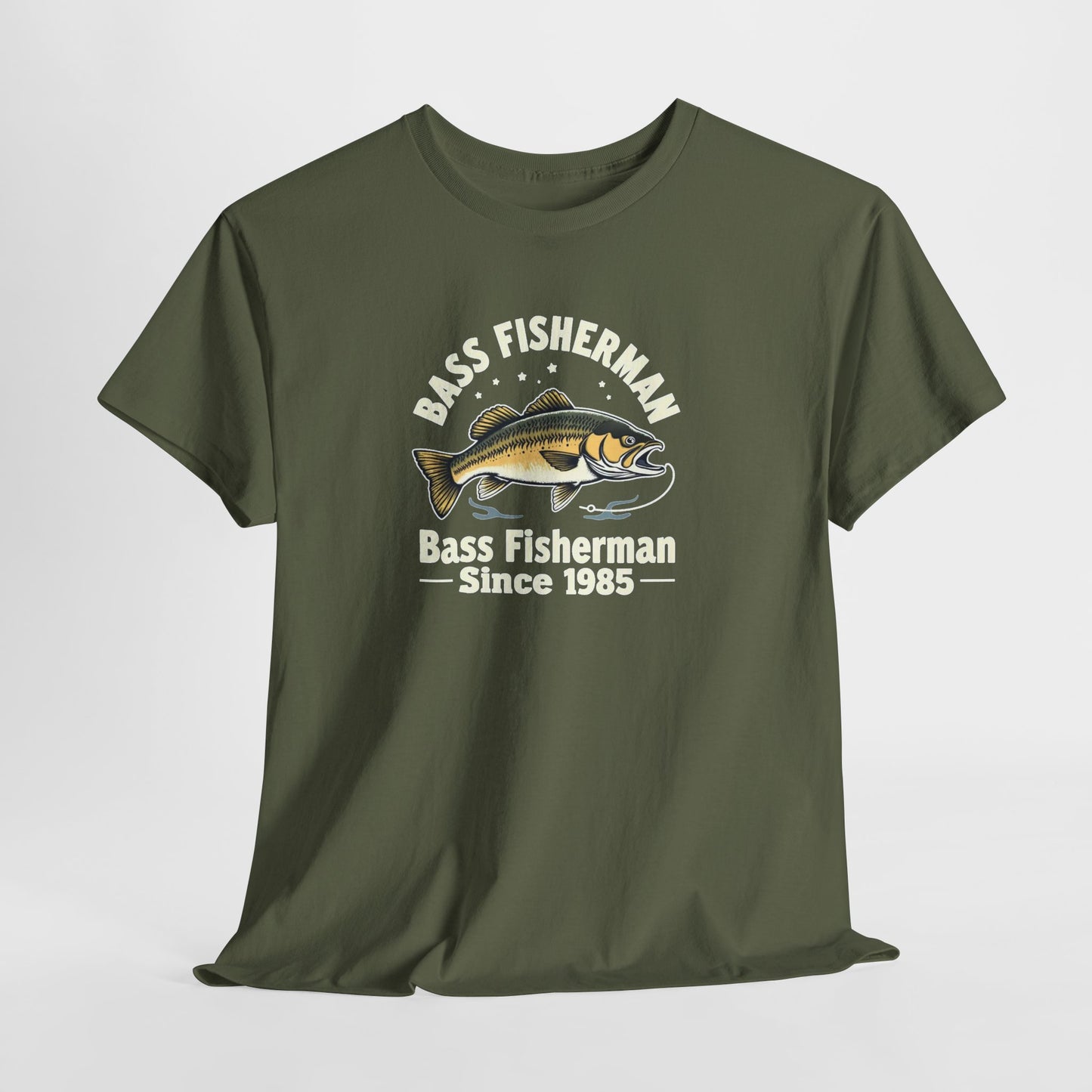 Bass Fisherman T-Shirt – "Bass Fisherman Since 1985" Vintage Fishing Tee