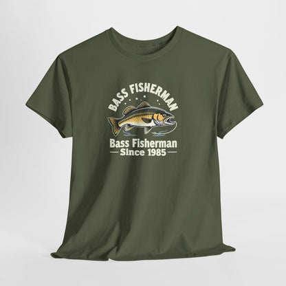 Bass Fisherman T-Shirt – "Bass Fisherman Since 1985" Vintage Fishing Tee