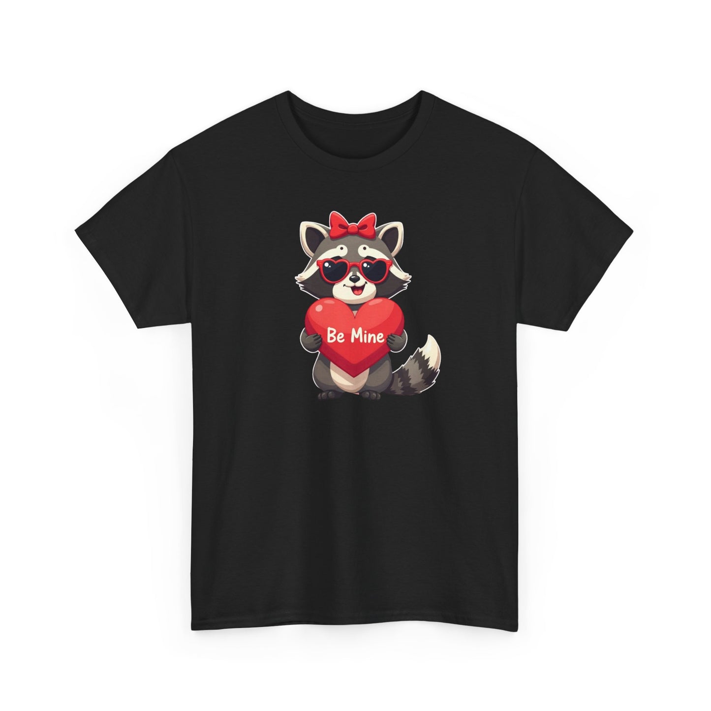 Raccoon Valentines Unisex Heavy Cotton Tee