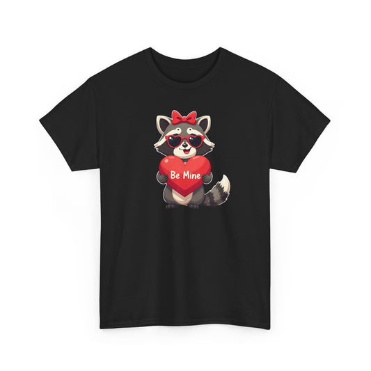 Raccoon Valentines Unisex Heavy Cotton Tee