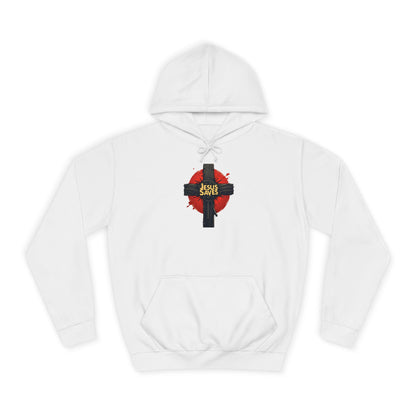 Christian Cross Hoodie – Jesus Saves Heart Graphic