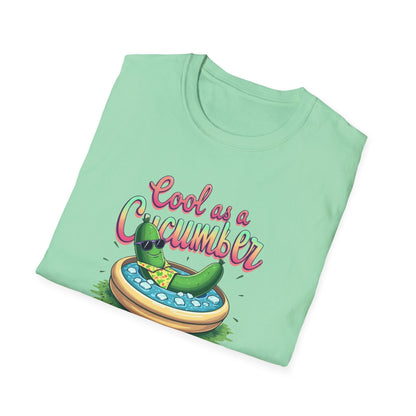 Cool as a Cucumber Unisex T-Shirt | Funny Summer Tee, Gift for Pool Parties, Relaxation Shirt, Fresh Summer Vibes, Chill Apparel, [...] - Psychonaut Swag