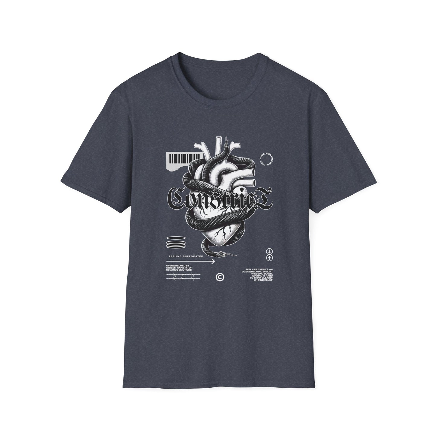 Constricted Heart T-Shirt — Moody Heart Graphic Tee