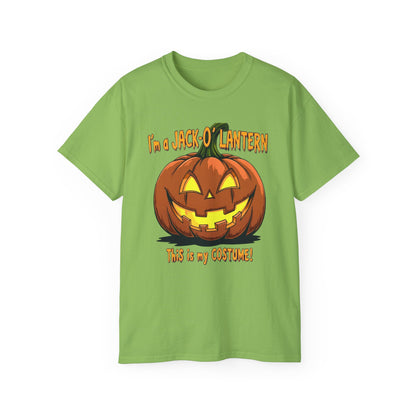 Halloween Jack-O'-Lantern Unisex Tee, Funny Costume Shirt, Spooky Festive Apparel, Halloween Party Gift, October Celebration Outfit