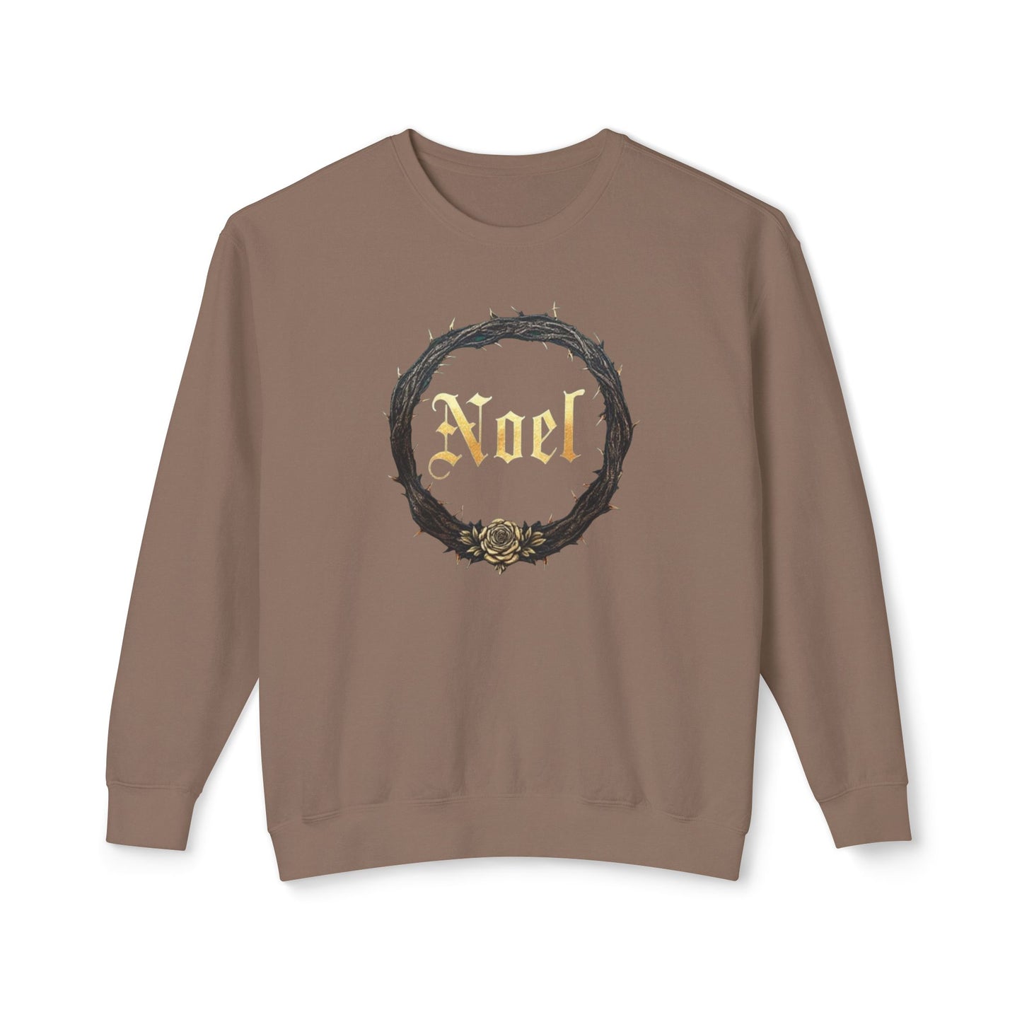 Noel Christmas Sweatshirt — Green Velvet Wreath Holiday Crewneck