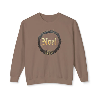Noel Christmas Sweatshirt — Green Velvet Wreath Holiday Crewneck